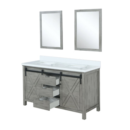 Marsyas 60 in W x 22 in D Ash Grey Double Bath Vanity