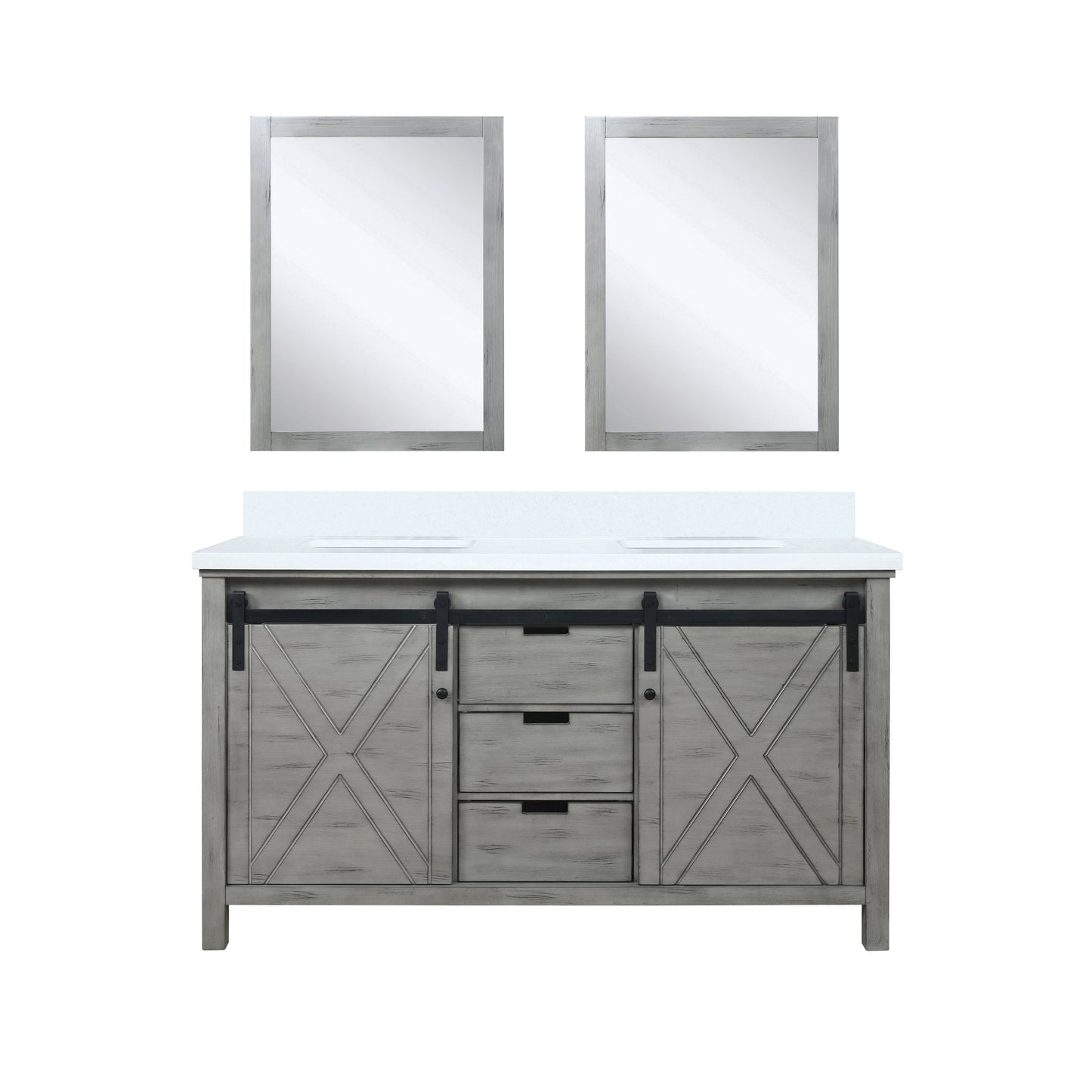 Marsyas 60 in W x 22 in D Ash Grey Double Bath Vanity