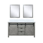 Marsyas 60 in W x 22 in D Ash Grey Double Bath Vanity