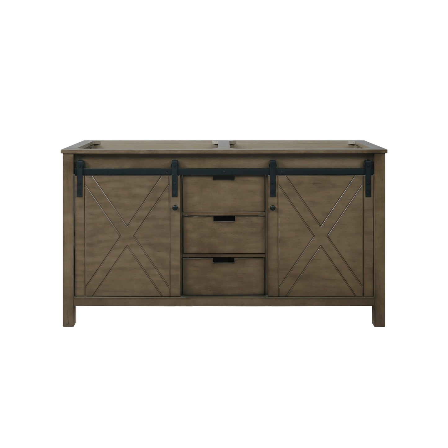 Marsyas 60 in W x 22 in D Rustic Brown Double Bath Vanity