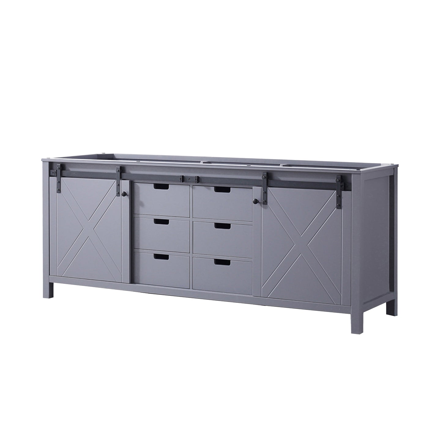 Marsyas 80 in W x 22 in D Dark Grey Double Bath Vanity