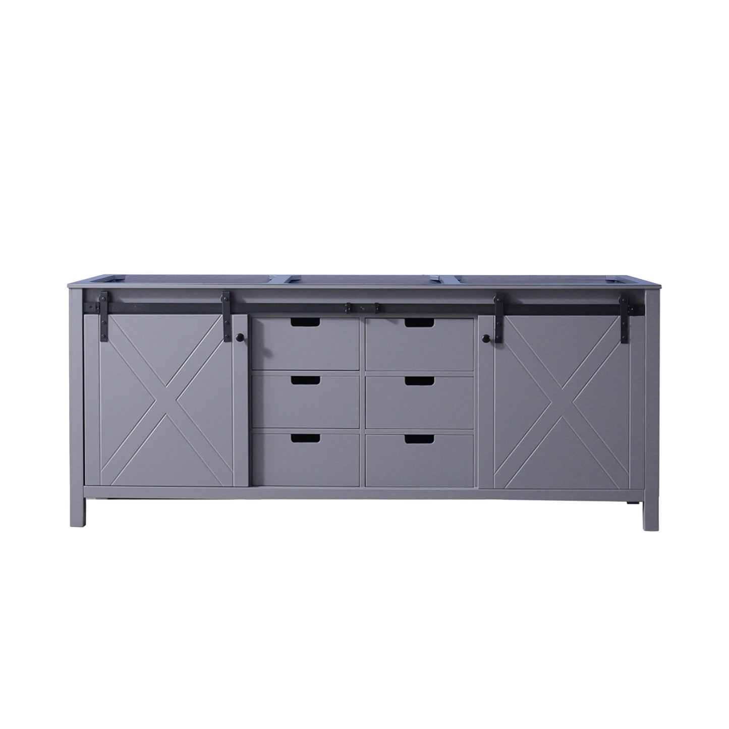Marsyas 80 in W x 22 in D Dark Grey Double Bath Vanity