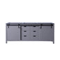 Marsyas 80 in W x 22 in D Dark Grey Double Bath Vanity