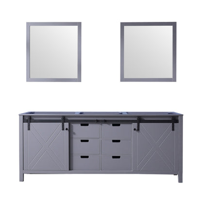Marsyas 80 in W x 22 in D Dark Grey Double Bath Vanity