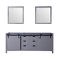 Marsyas 80 in W x 22 in D Dark Grey Double Bath Vanity