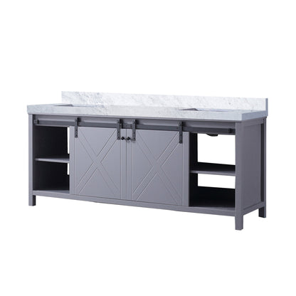 Marsyas 80 in W x 22 in D Dark Grey Double Bath Vanity