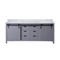 Marsyas 80 in W x 22 in D Dark Grey Double Bath Vanity