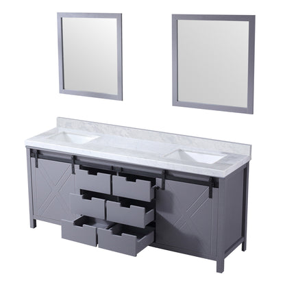 Marsyas 80 in W x 22 in D Dark Grey Double Bath Vanity
