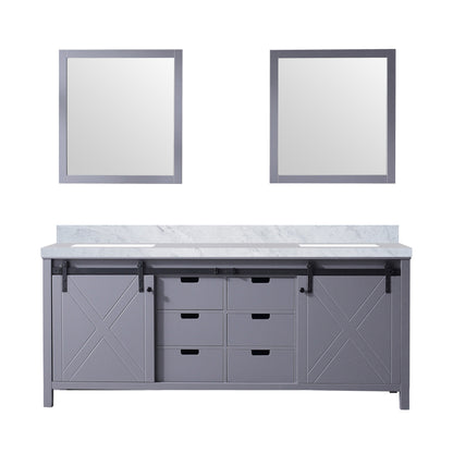 Marsyas 80 in W x 22 in D Dark Grey Double Bath Vanity