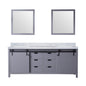 Marsyas 80 in W x 22 in D Dark Grey Double Bath Vanity