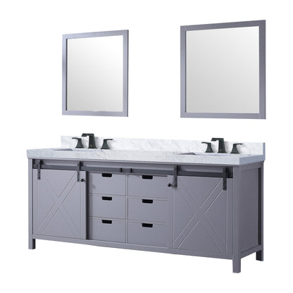 Marsyas 80 in W x 22 in D Dark Grey Double Bath Vanity