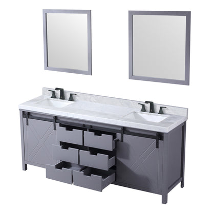 Marsyas 80 in W x 22 in D Dark Grey Double Bath Vanity