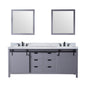 Marsyas 80 in W x 22 in D Dark Grey Double Bath Vanity