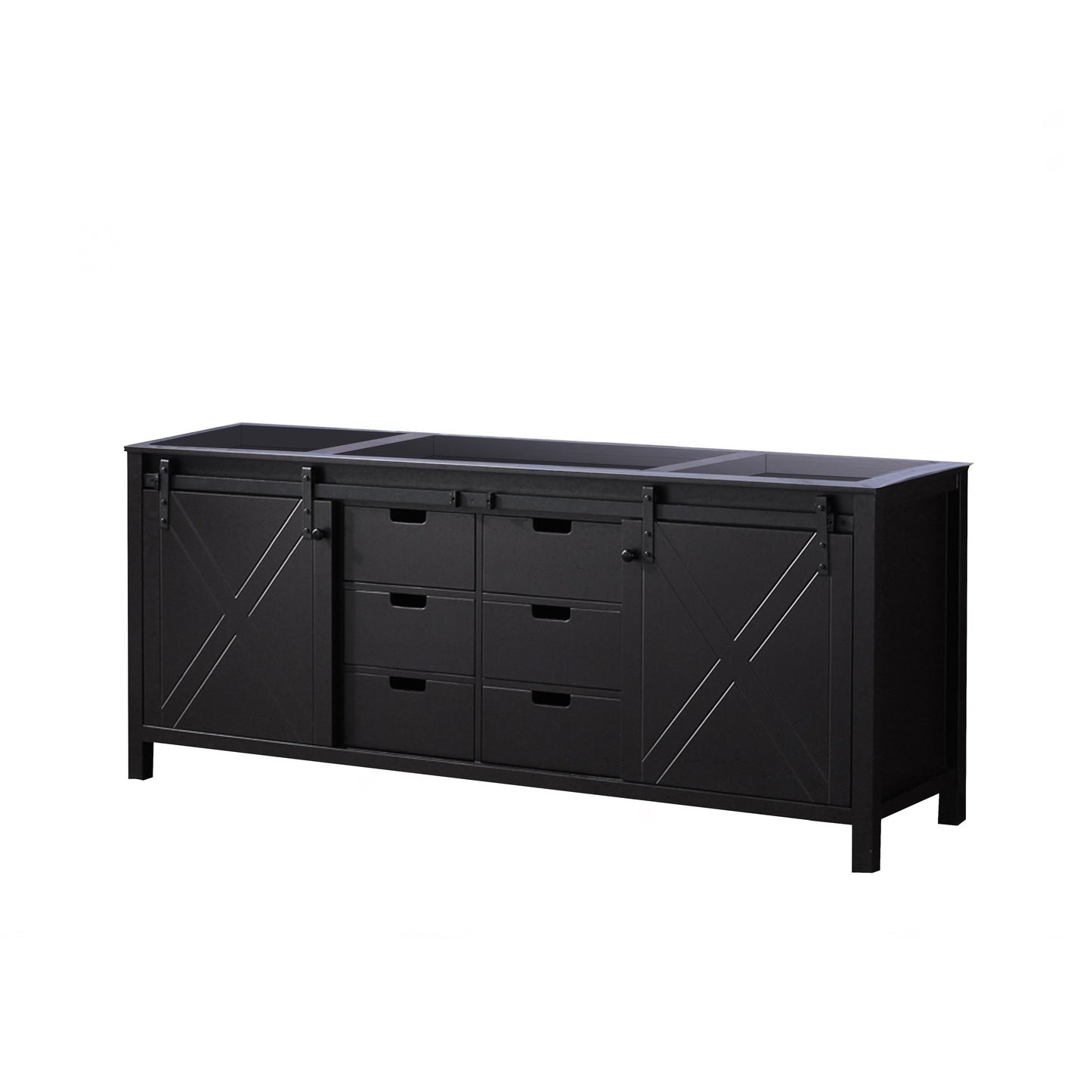 Marsyas 80 in W x 22 in D Brown Double Bath Vanity