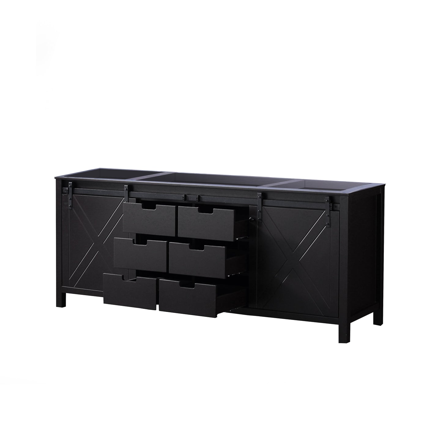 Marsyas 80 in W x 22 in D Brown Double Bath Vanity