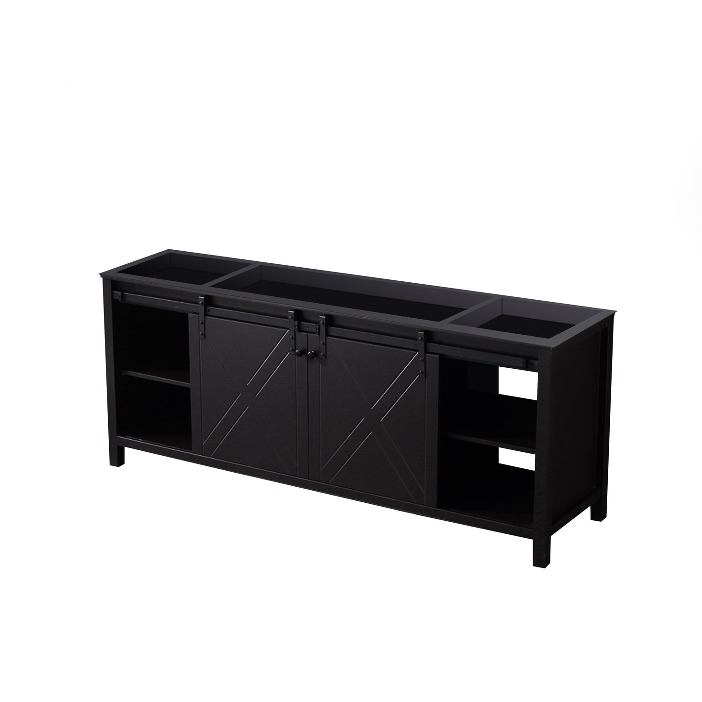 Marsyas 80 in W x 22 in D Brown Double Bath Vanity