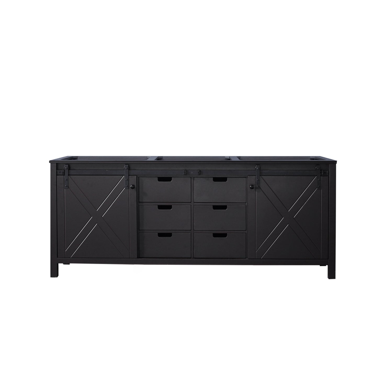 Marsyas 80 in W x 22 in D Brown Double Bath Vanity