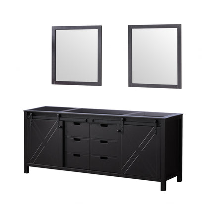 Marsyas 80 in W x 22 in D Brown Double Bath Vanity
