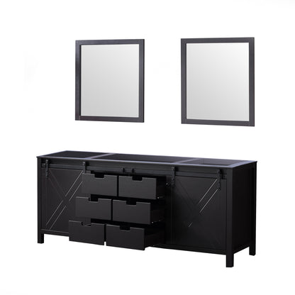 Marsyas 80 in W x 22 in D Brown Double Bath Vanity