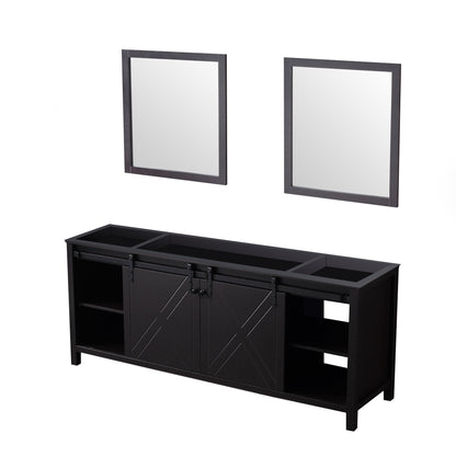 Marsyas 80 in W x 22 in D Brown Double Bath Vanity