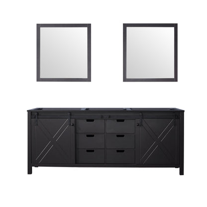 Marsyas 80 in W x 22 in D Brown Double Bath Vanity