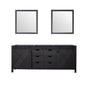 Marsyas 80 in W x 22 in D Brown Double Bath Vanity
