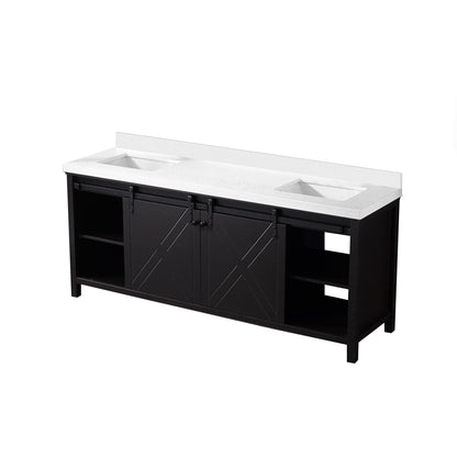 Marsyas 80 in W x 22 in D Brown Double Bath Vanity