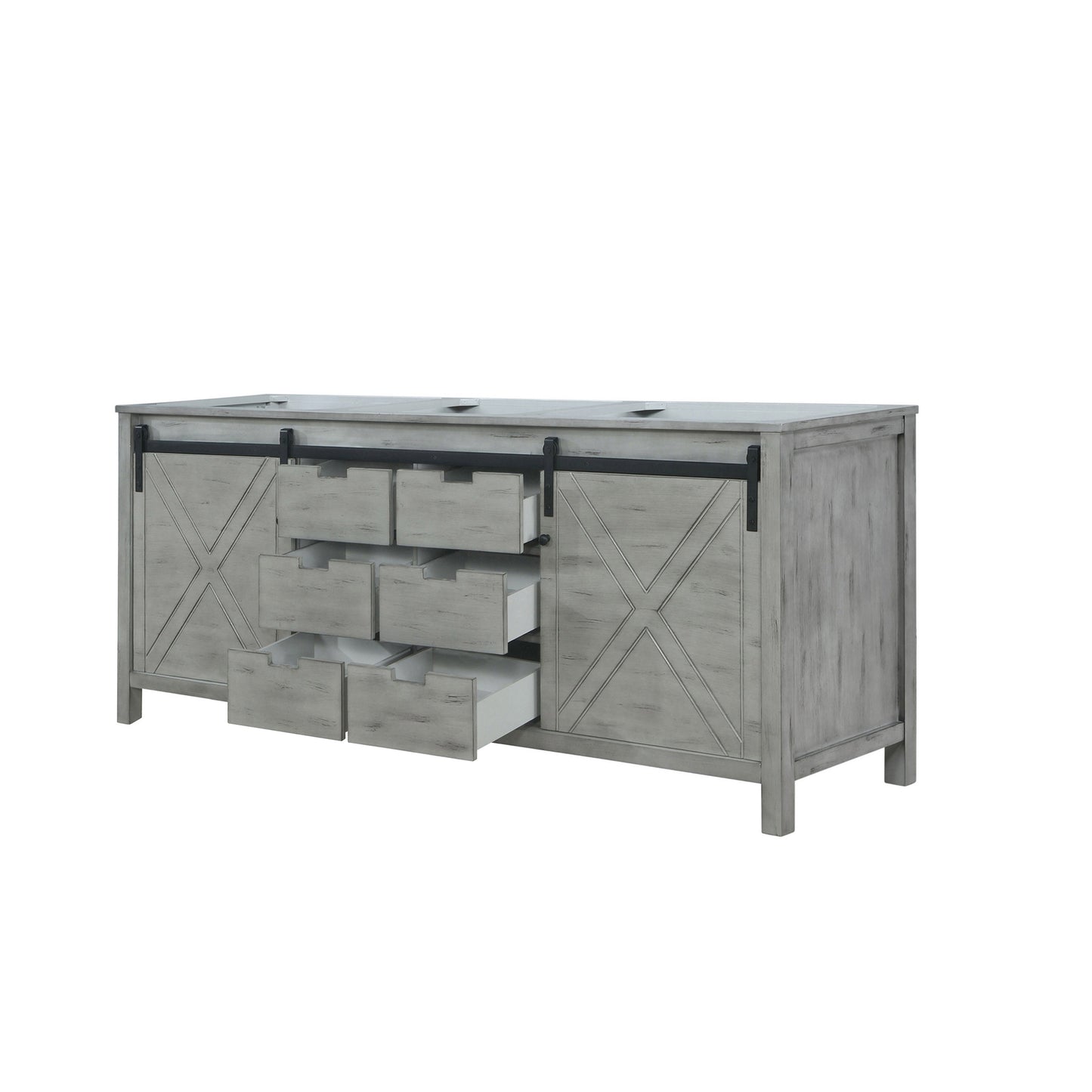 Marsyas 80 in W x 22 in D Ash Grey Double Bath Vanity