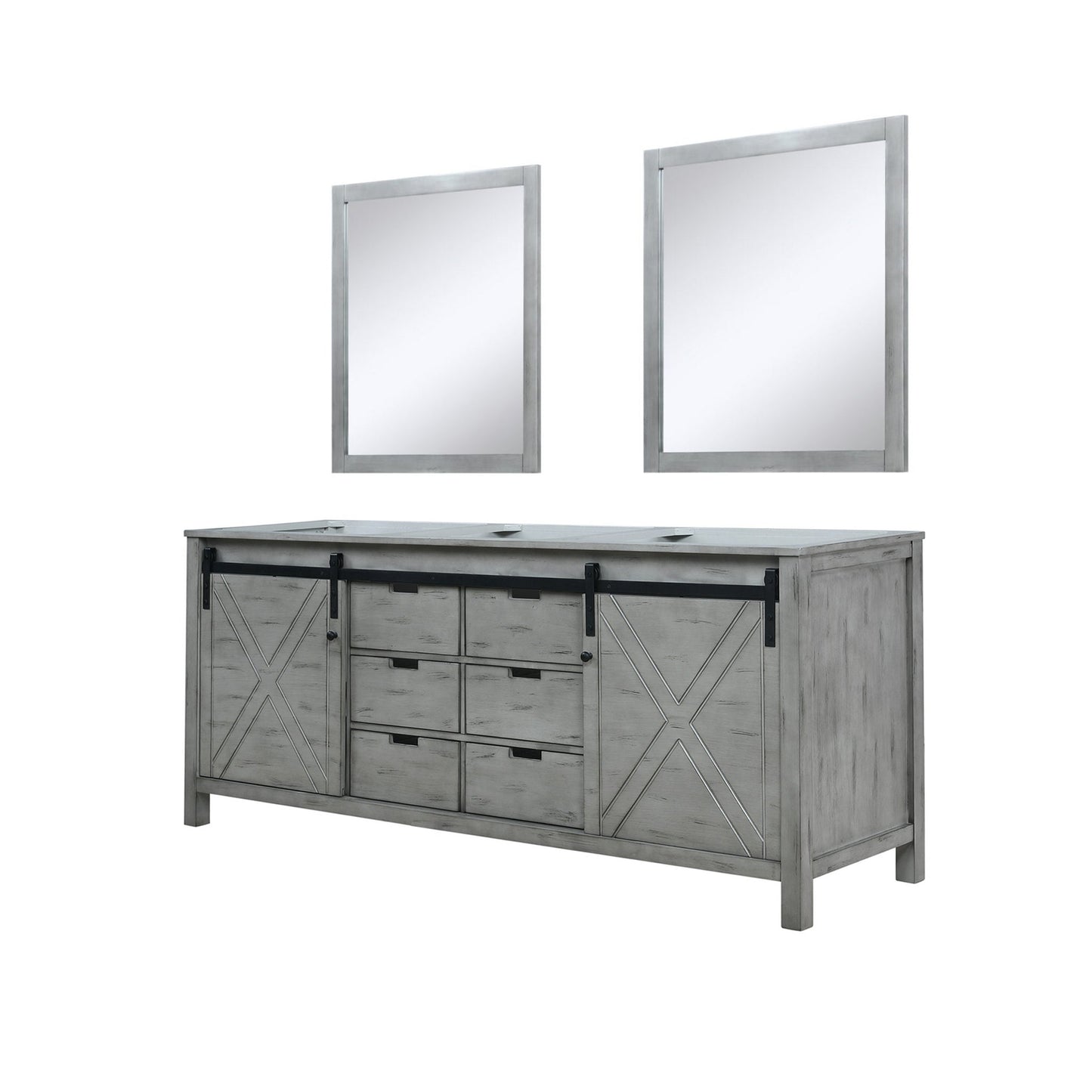 Marsyas 80 in W x 22 in D Ash Grey Double Bath Vanity