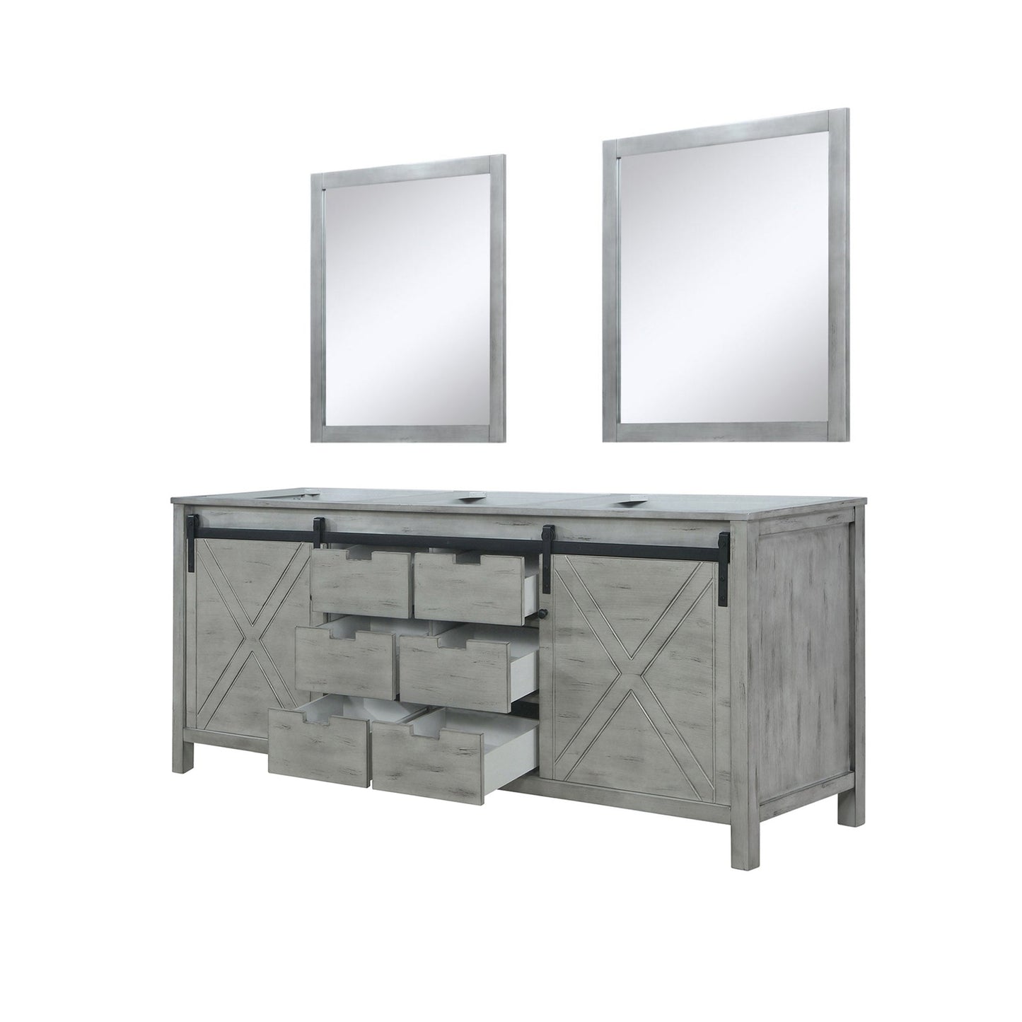 Marsyas 80 in W x 22 in D Ash Grey Double Bath Vanity