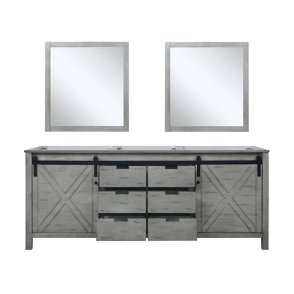 Marsyas 80 in W x 22 in D Ash Grey Double Bath Vanity