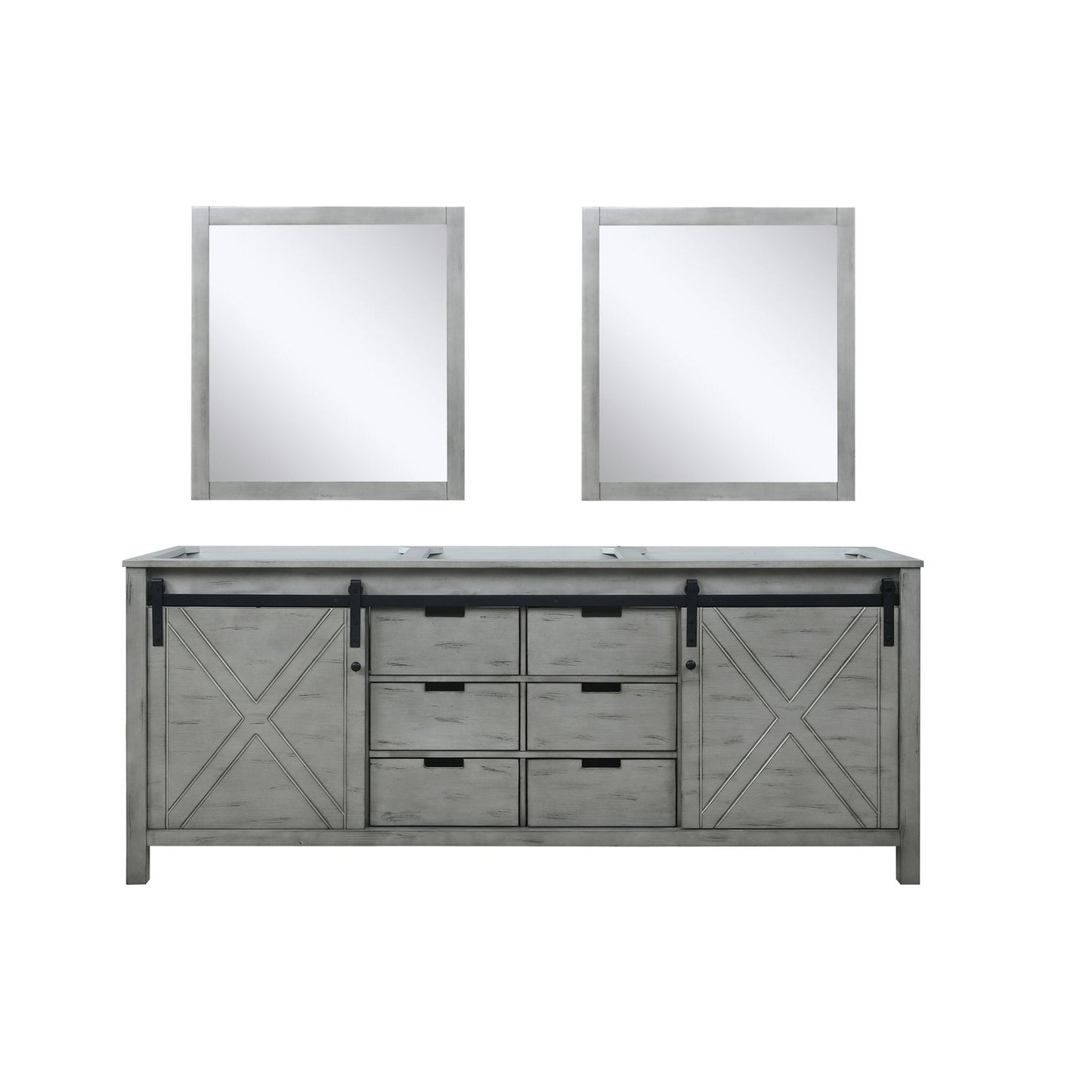 Marsyas 80 in W x 22 in D Ash Grey Double Bath Vanity