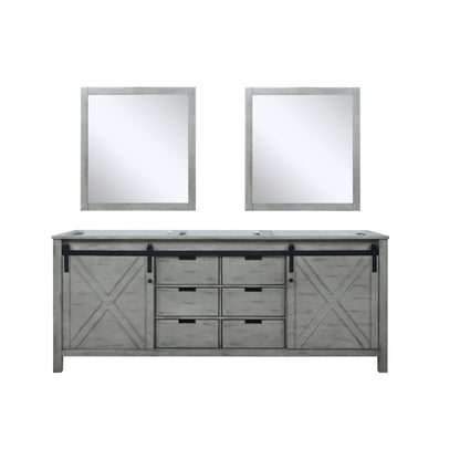 Marsyas 80 in W x 22 in D Ash Grey Double Bath Vanity