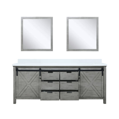 Marsyas 80 in W x 22 in D Ash Grey Double Bath Vanity