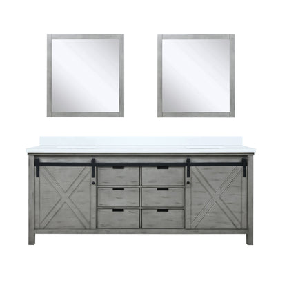 Marsyas 80 in W x 22 in D Ash Grey Double Bath Vanity
