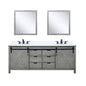 Marsyas 80 in W x 22 in D Ash Grey Double Bath Vanity