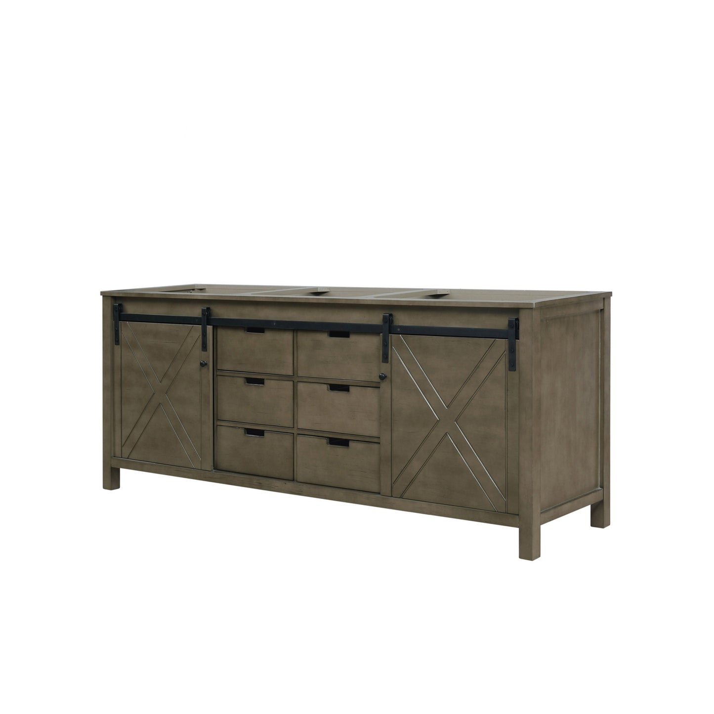 Marsyas 80 in W x 22 in D Rustic Brown Double Bath Vanity
