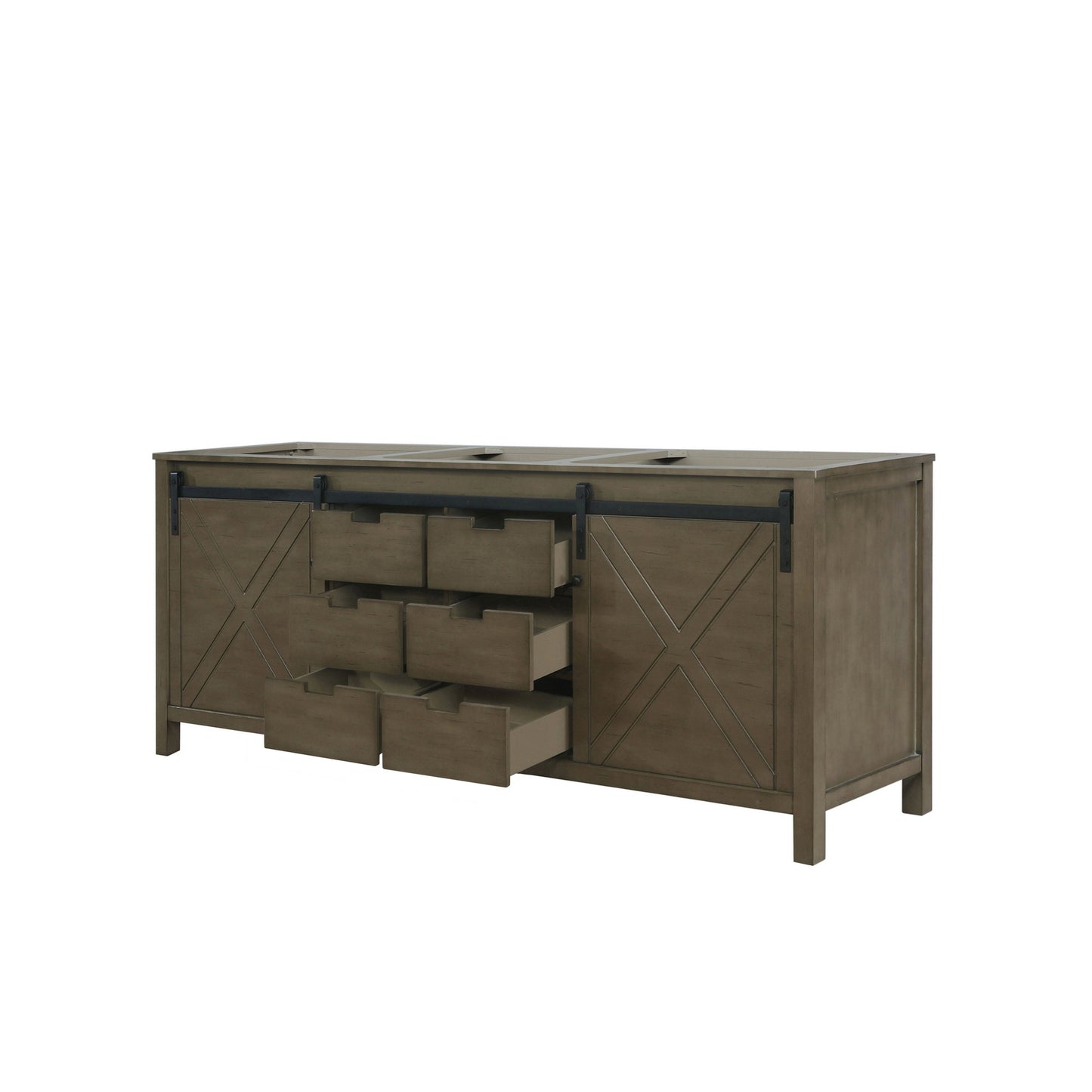 Marsyas 80 in W x 22 in D Rustic Brown Double Bath Vanity