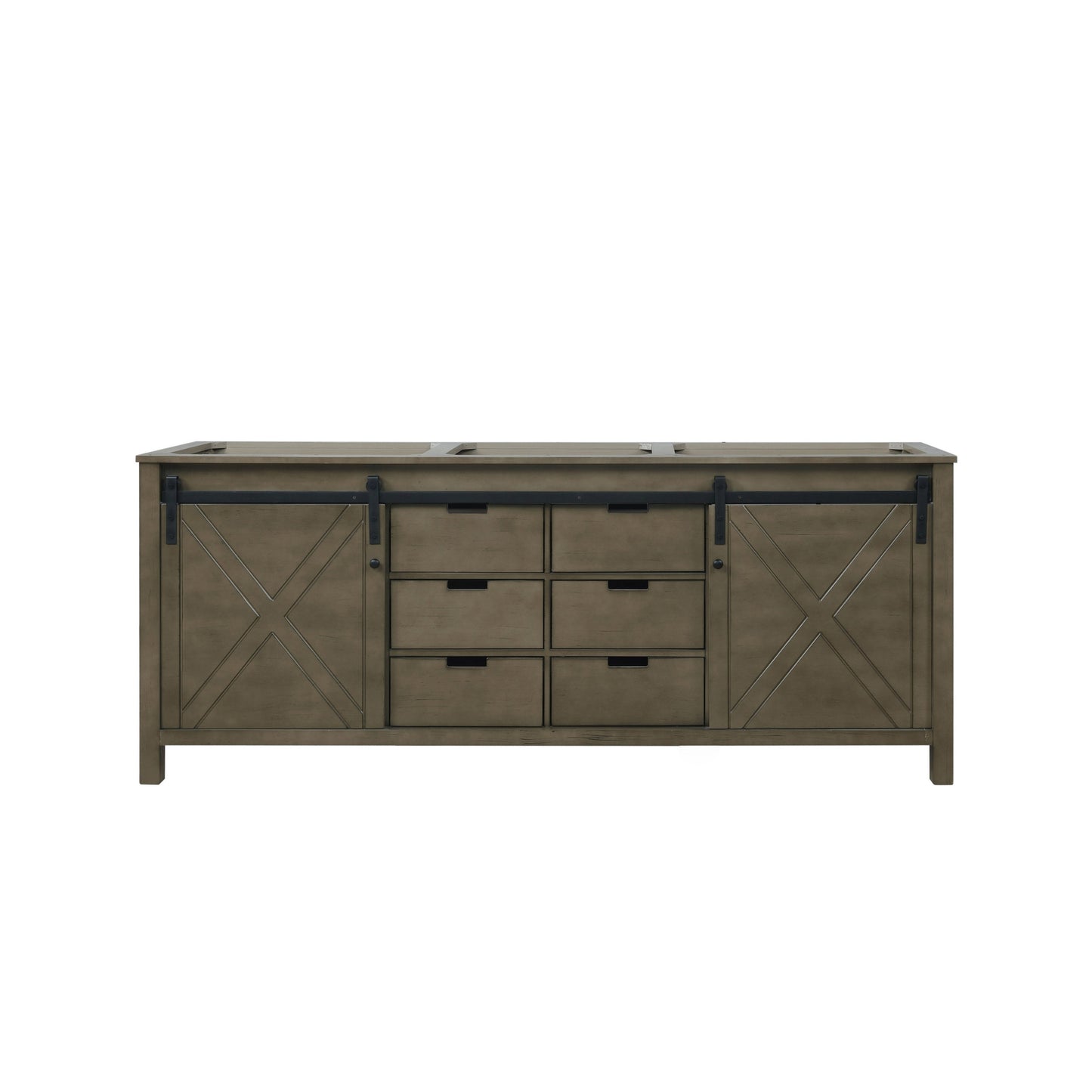 Marsyas 80 in W x 22 in D Rustic Brown Double Bath Vanity