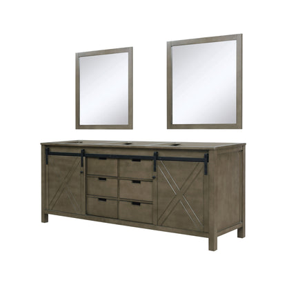 Marsyas 80 in W x 22 in D Rustic Brown Double Bath Vanity
