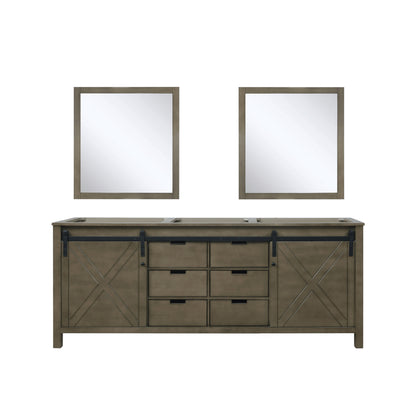 Marsyas 80 in W x 22 in D Rustic Brown Double Bath Vanity