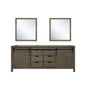 Marsyas 80 in W x 22 in D Rustic Brown Double Bath Vanity