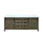 Marsyas 80 in W x 22 in D Rustic Brown Double Bath Vanity