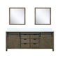 Marsyas 80 in W x 22 in D Rustic Brown Double Bath Vanity