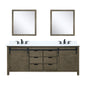 Marsyas 80 in W x 22 in D Rustic Brown Double Bath Vanity