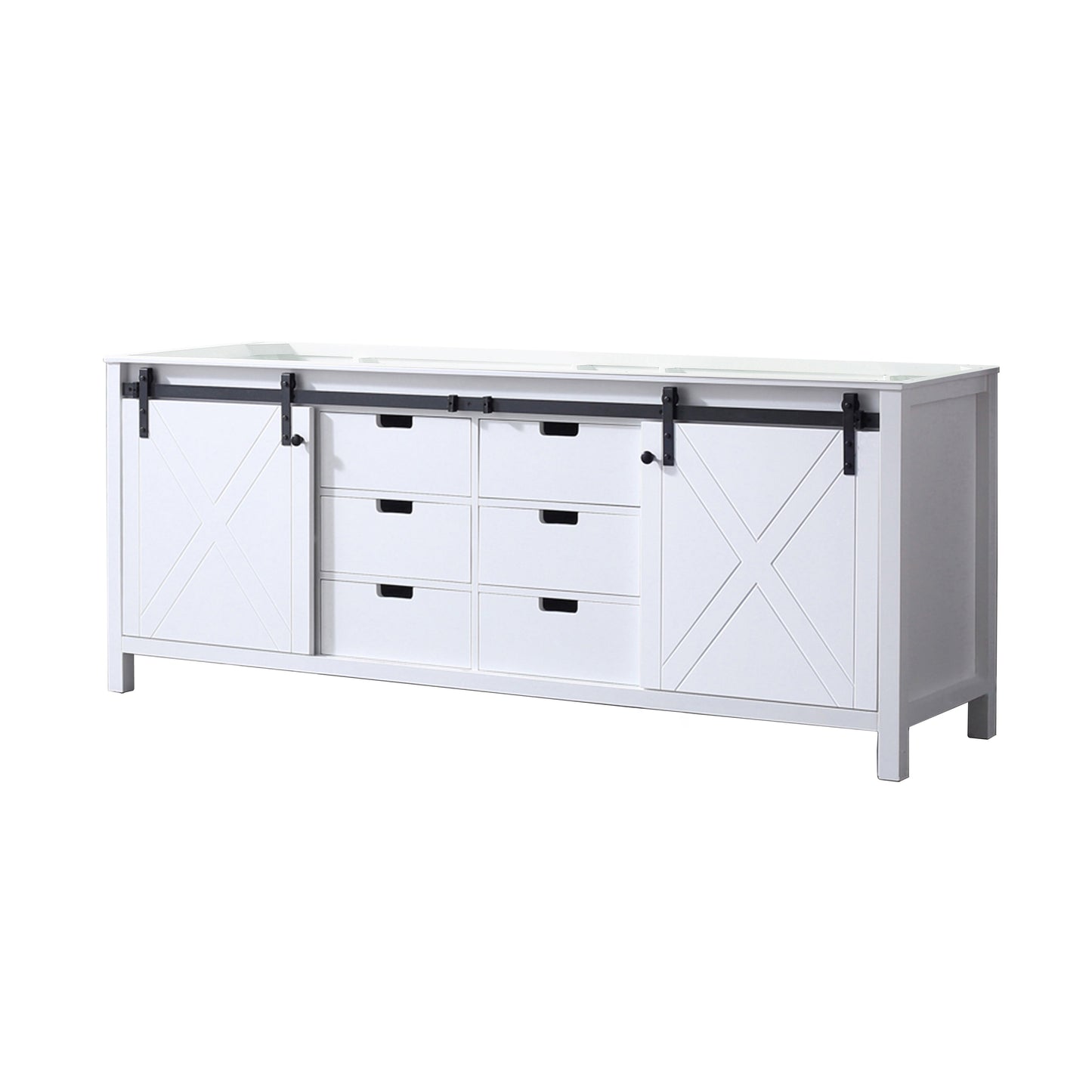 Marsyas 84 in W x 22 in D White Double Bath Vanity