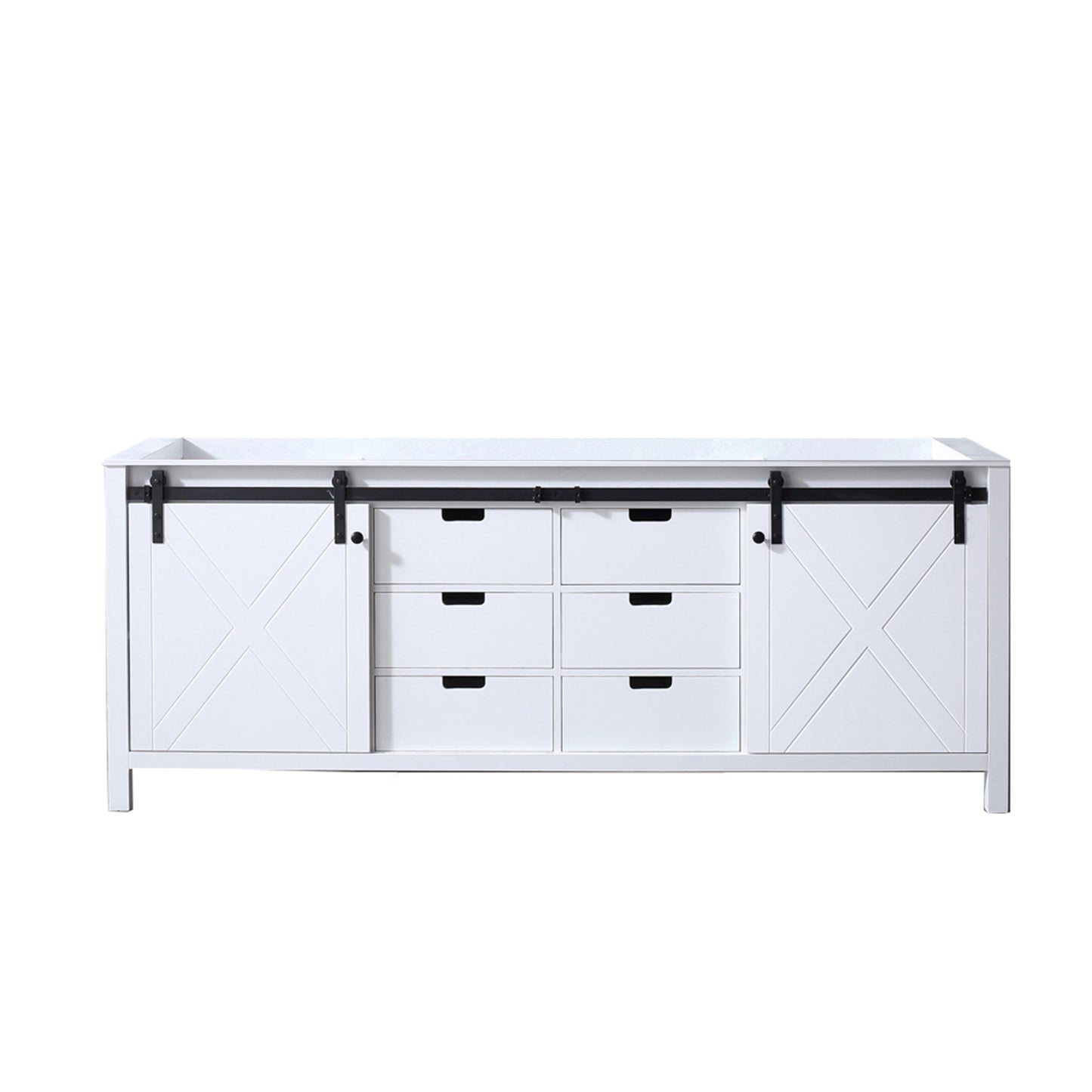 Marsyas 84 in W x 22 in D White Double Bath Vanity