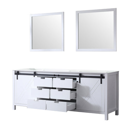Marsyas 84 in W x 22 in D White Double Bath Vanity