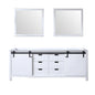 Marsyas 84 in W x 22 in D White Double Bath Vanity