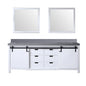 Marsyas 84 in W x 22 in D White Double Bath Vanity